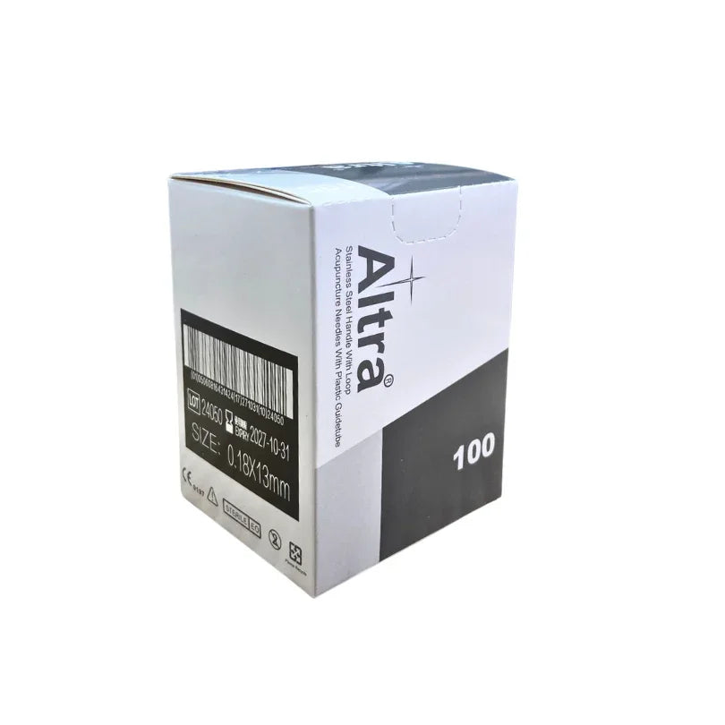 Altra® Stainless Steel Needles With Loop, With Individual Guide Tube, 100pcs per box - Herbprime