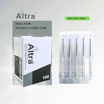 Altra® Stainless Steel Needles With Loop, No Guide Tube, 100pcs per box - Herbprime