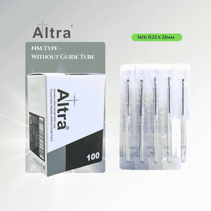 Altra® Stainless Steel Needles With Loop, No Guide Tube, 100pcs per box - Herbprime