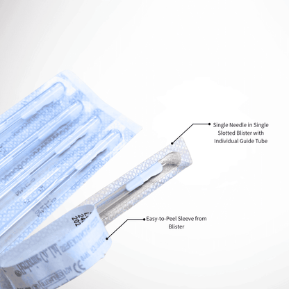 Altra® Stainless Steel Needles With Loop, With Individual Guide Tube, 100pcs per box - Herbprime