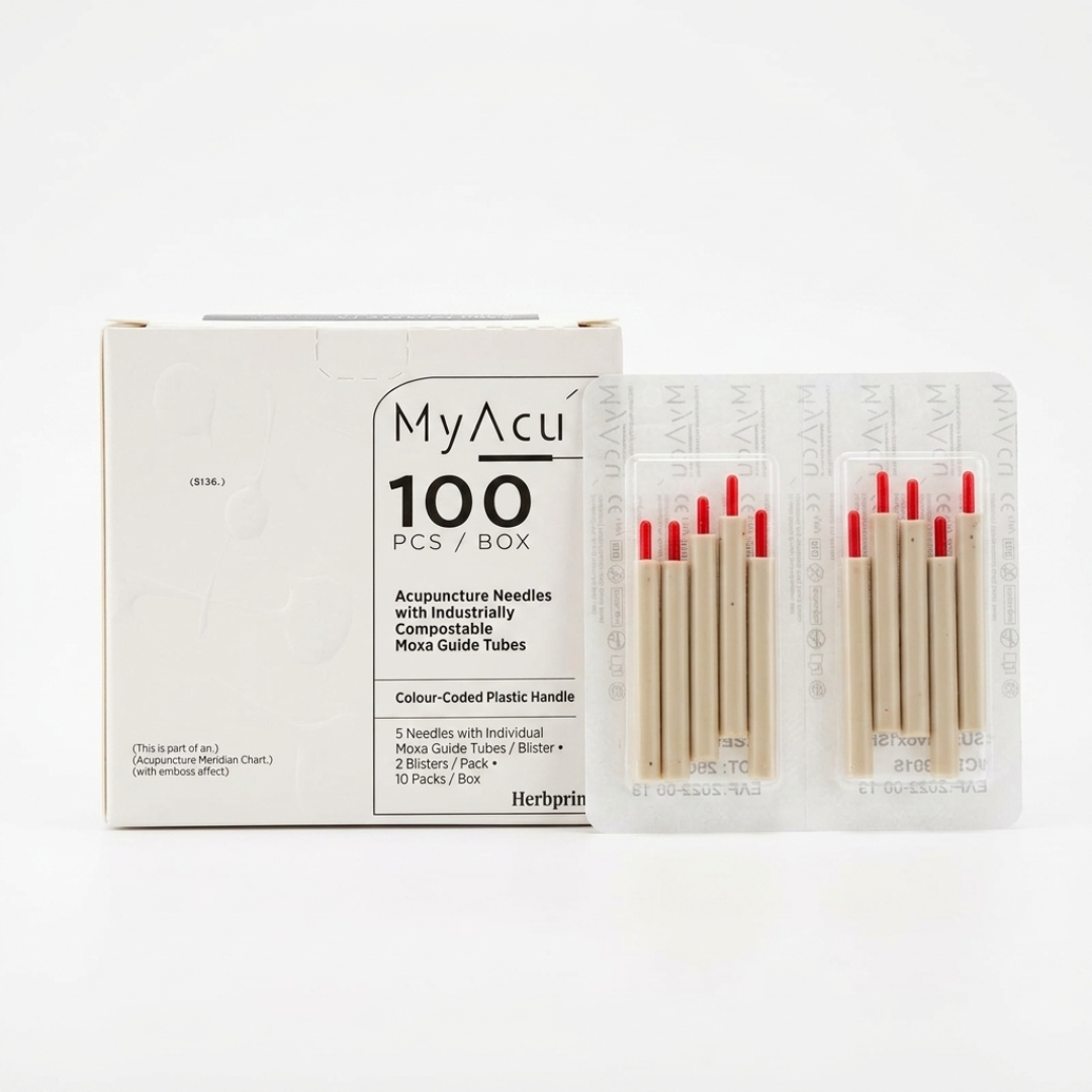 MyAcu ® Eco-Moxa Guide Tube Acupuncture Needles, 100'/Box  | Facial /Cosmetics/NADA |