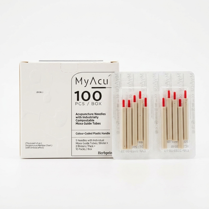 MyAcu ® Eco-Moxa Guide Tube Acupuncture Needles, 100'/Box  | Facial /Cosmetics/NADA |